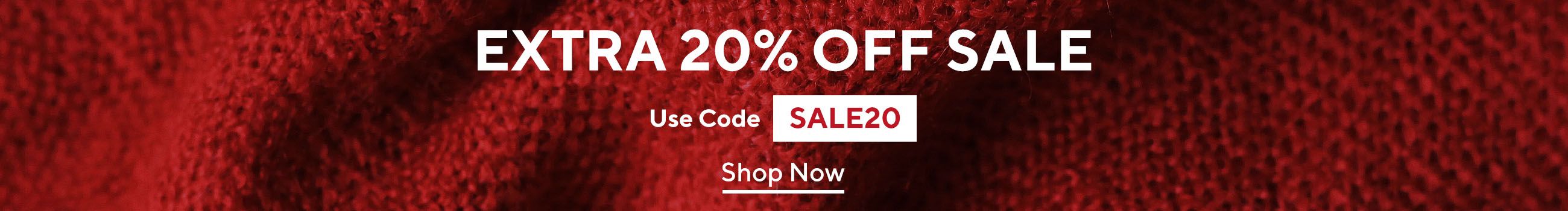 Get an extra 20% off sale items with code SALE20