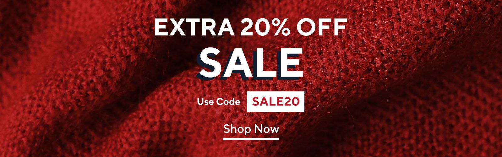 Get an extra 20% off sale items with code SALE20